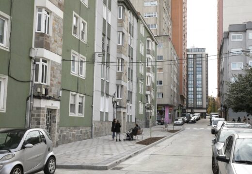 Rematadas as obras de mellora da accesibilidade na rúa San Xaime, no barrio da Sagrada Familia